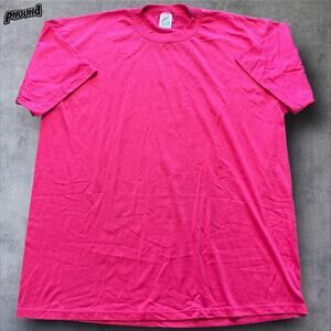 Vintage Jerzees Shirt Mens 2XL Pink Blank Crewneck T Shirt Made USA 90s